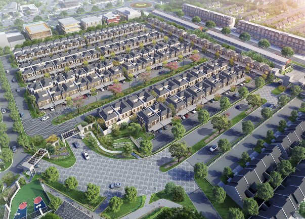 Kawasan Klaster Livia di Ladoria Grand Wisata Bekasi dengan lingkungan township modern dan fasilitas pendukung lengkap karya Sinar Mas Land