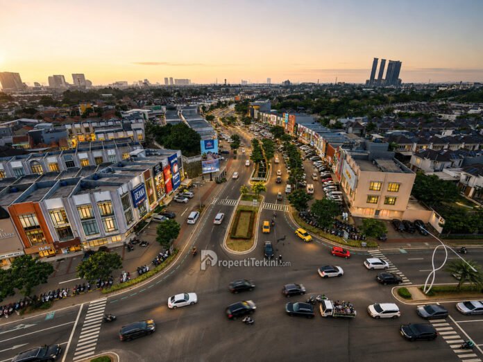 properti komersial Gading Serpong di kawasan Aniva yang ramai
