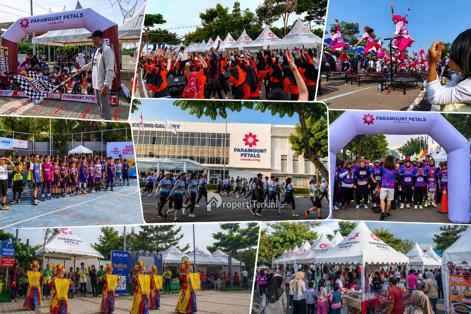 Aktivitas komunitas Paramount Petals Tangerang mulai dari olahraga, senam, push bike, basket, hingga kegiatan akhir pekan