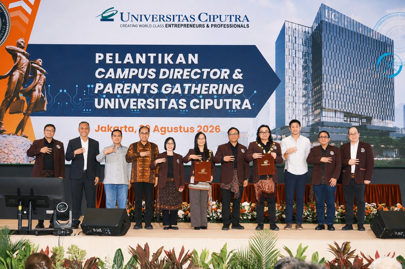 Pelantikan Prof Christina Eviutami sebagai Campus Director Universitas Ciputra Jakarta yang mulai beroperasi September 2026 di Ciputra International