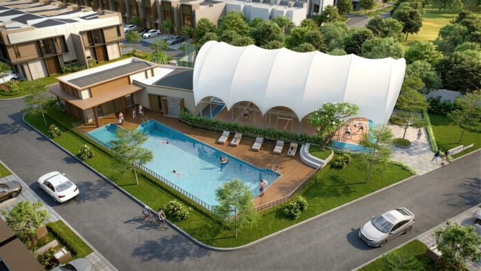 sport-lounge-dan-padel-court-cluster-ryil-sutera-rasuna fasilitas sport lounge kolam renang dan padel court di cluster ryil sutera rasuna