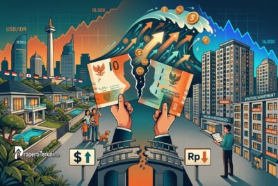 Ilustrasi dinamika pasar hunian ekspatriat jakarta yang terpengaruh fluktuasi nilai tukar rupiah dan dolar AS