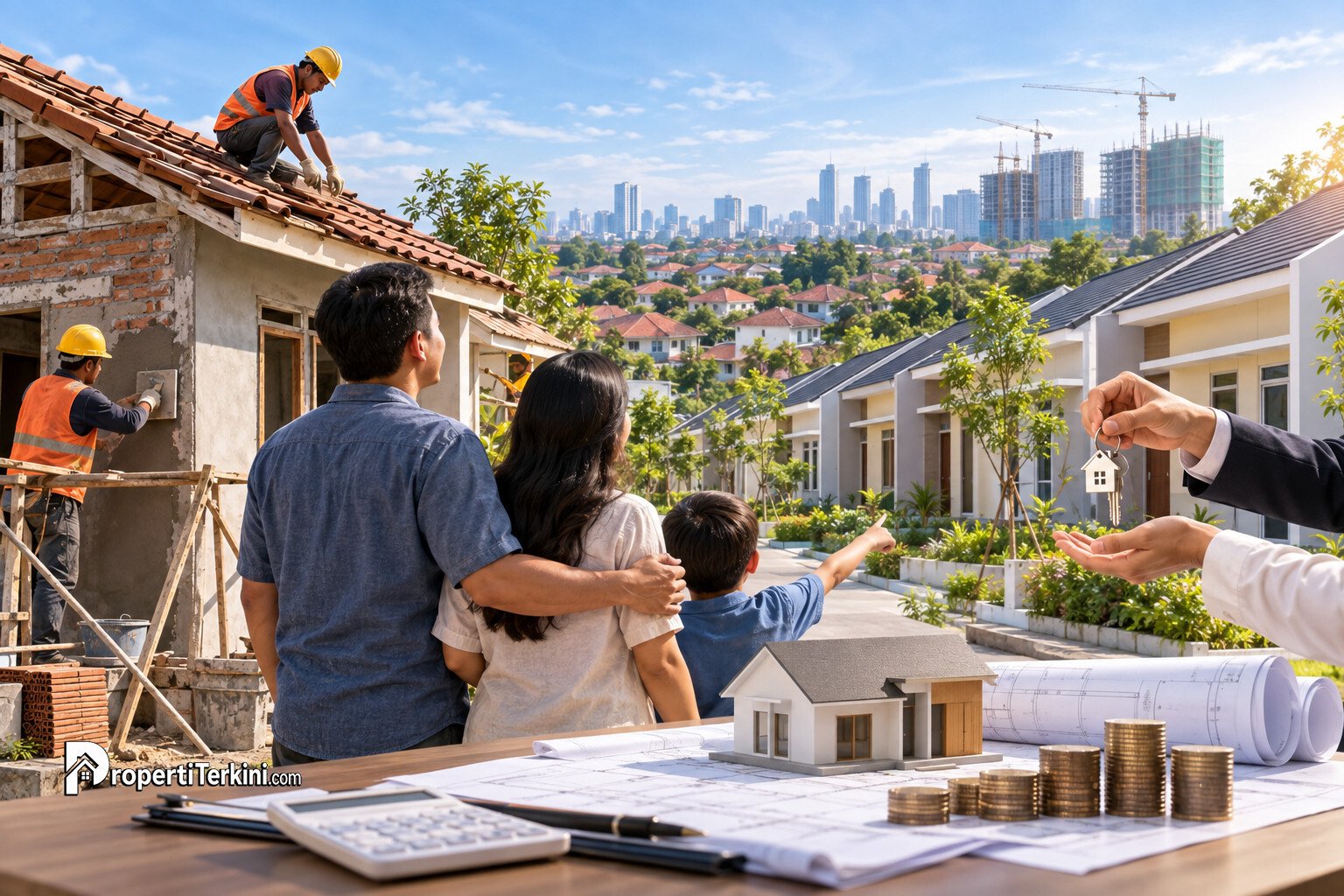 Ilustrasi penyediaan hunian terjangkau dan renovasi rumah MBR dalam skema Program 3 Juta Rumah Kementerian PKP.