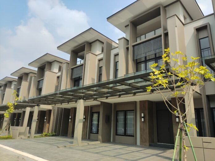 fasad-hunian-premium-grand-pasadena-village-paramount-gading-serpong Fasad rumah Modern Art Deco di klaster Grand Pasadena Village Paramount Gading Serpong