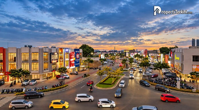 ruko cuan gading serpong grand boulevard aniva ramai sore hari Suasana sore hari kawasan ruko cuan di Gading Serpong Grand Boulevard Aniva Paramount Land