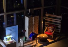 Penataan desain interior booth IKEA bertema Two Cultures One Room di Thamrin Nine Jakarta