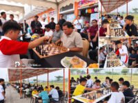 Bupati Kabupaten Tangerang Moch. Maesyal Rasyid dan FIDE Master Reynard Kristopher bertanding dalam Turnamen Catur Paramount Petals.