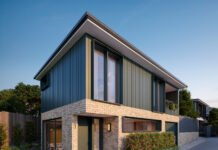 Fasad townhouse Sydney Highgrove dengan desain modern dan hunian premium dari CVIG