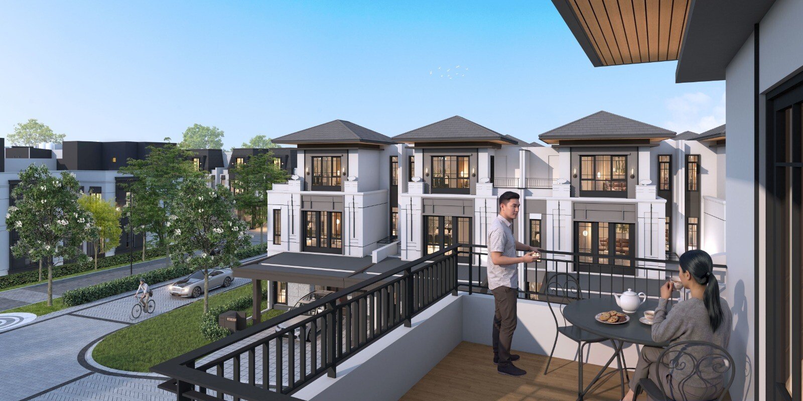 Area skydeck dan balkon luar ruang unit hunian Altadena Prime Paramount Gading Serpong