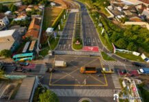 Konektivitas Paramount Petals melalui jaringan boulevard dan persimpangan jalan di Curug–Bitung, Tangerang.